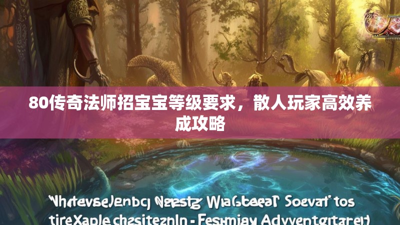 80传奇法师招宝宝等级要求,散人玩家高效养成攻略