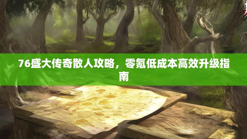 76盛大传奇散人攻略,零氪低成本高效升级指南