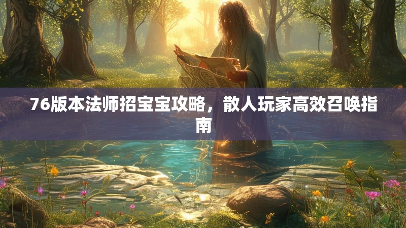 76版本法师招宝宝攻略，散人玩家高效召唤指南