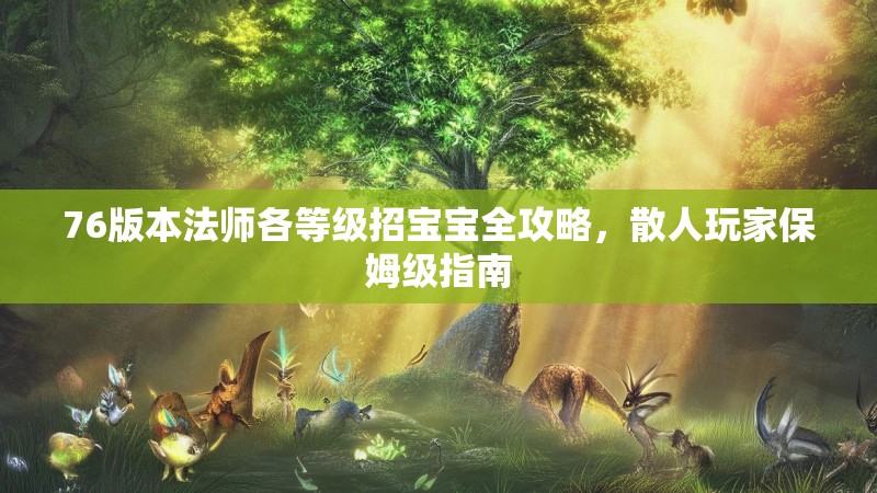 76版本法师各等级招宝宝全攻略,散人玩家保姆级指南