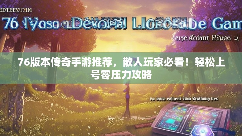 76版本传奇手游推荐，散人玩家必看！轻松上号零压力攻略