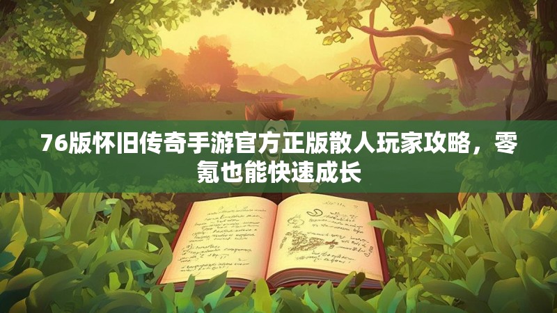 76版怀旧传奇手游官方正版散人玩家攻略，零氪也能快速成长