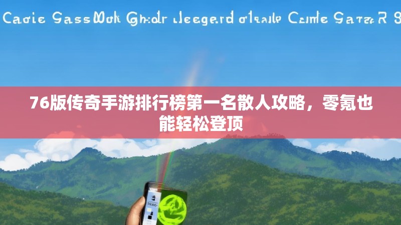 76版传奇手游排行榜第一名散人攻略，零氪也能轻松登顶