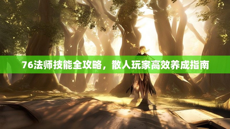 76法师技能全攻略,散人玩家高效养成指南