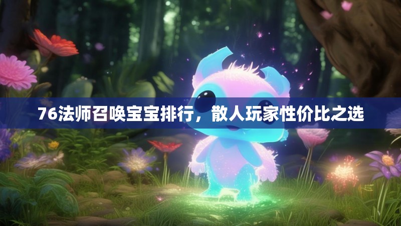 76法师召唤宝宝排行,散人玩家性价比之选