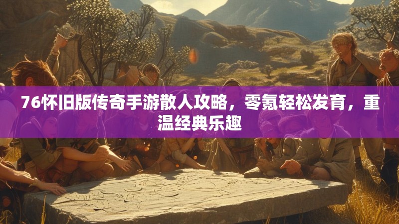 76怀旧版传奇手游散人攻略,零氪轻松发育,重温经典乐趣