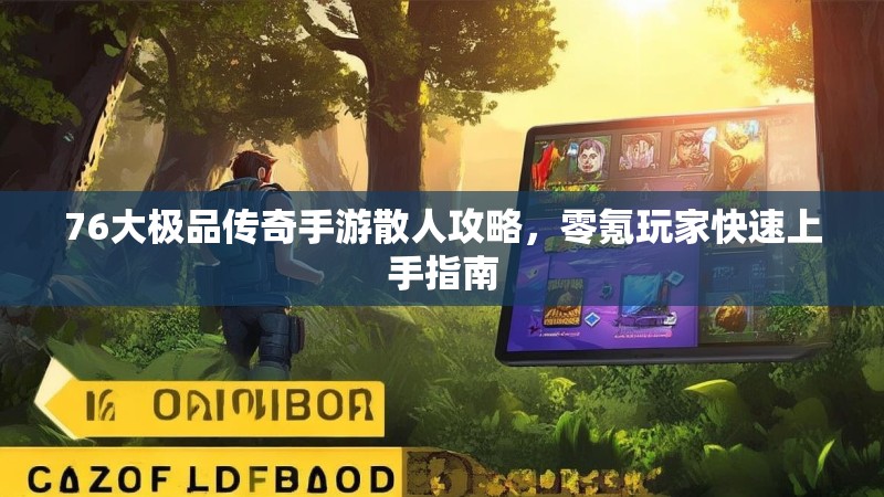 76大极品传奇手游散人攻略，零氪玩家快速上手指南