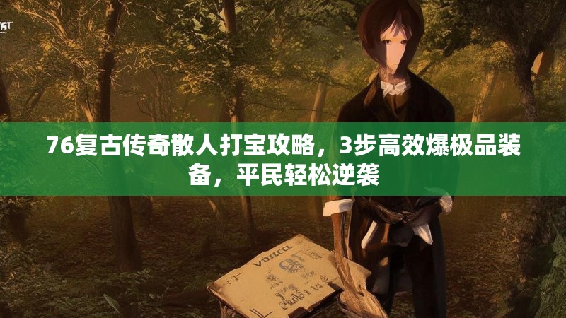 76复古传奇散人打宝攻略，3步高效爆极品装备，平民轻松逆袭