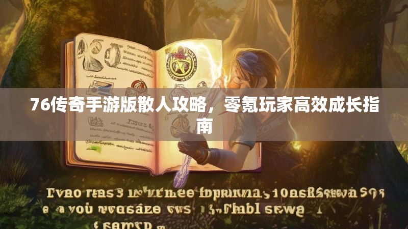 76传奇手游版散人攻略,零氪玩家高效成长指南