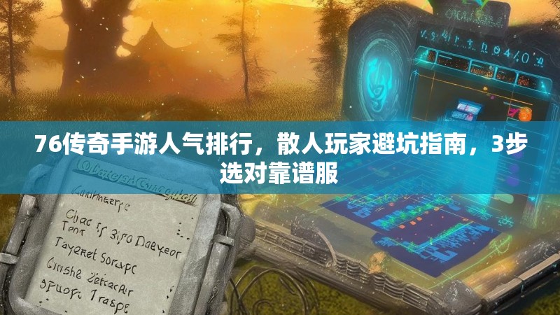 76传奇手游人气排行，散人玩家避坑指南，3步选对靠谱服