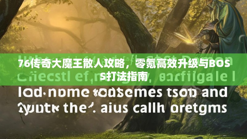 76传奇大魔王散人攻略,零氪高效升级与BOSS打法指南