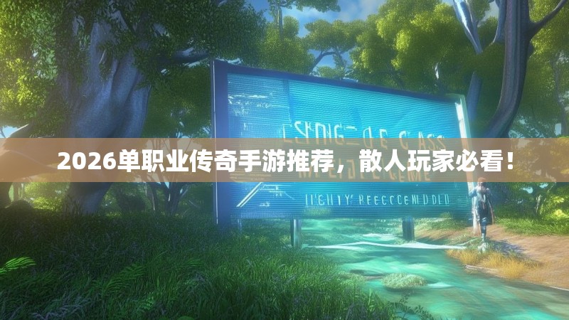 2026单职业传奇手游推荐,散人玩家必看!