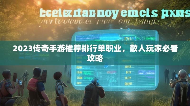 2023传奇手游推荐排行单职业,散人玩家必看攻略