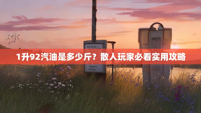 1升92汽油是多少斤?散人玩家必看实用攻略
