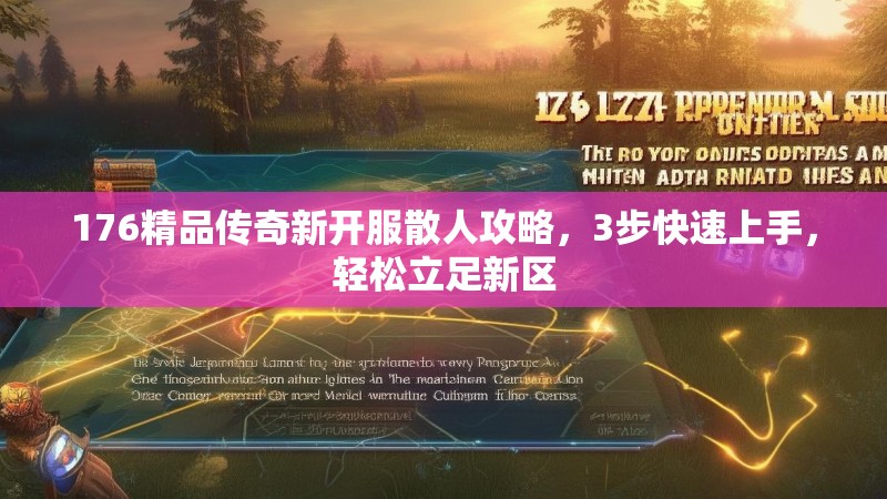 176精品传奇新开服散人攻略,3步快速上手,轻松立足新区