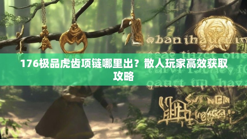 176极品虎齿项链哪里出？散人玩家高效获取攻略