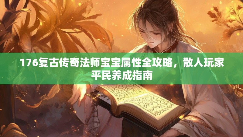 176复古传奇法师宝宝属性全攻略，散人玩家平民养成指南