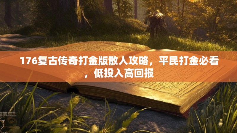 176复古传奇打金版散人攻略,平民打金必看,低投入高回报