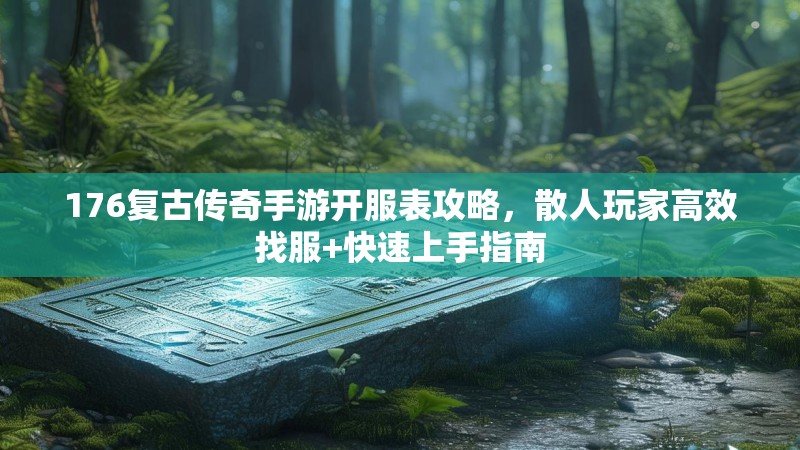 176复古传奇手游开服表攻略,散人玩家高效找服+快速上手指南