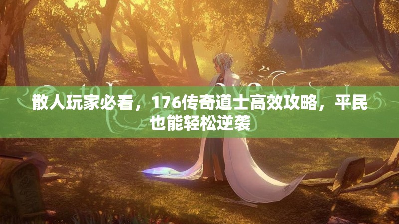 散人玩家必看,176传奇道士高效攻略,平民也能轻松逆袭
