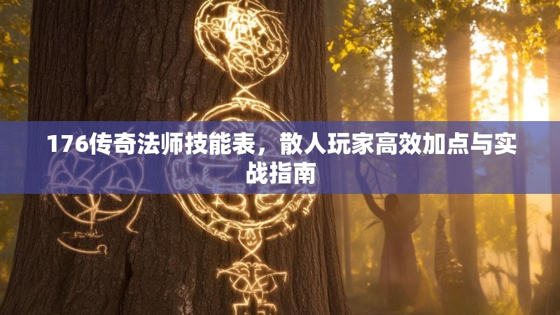 176传奇法师技能表,散人玩家高效加点与实战指南