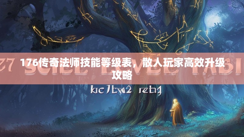 176传奇法师技能等级表,散人玩家高效升级攻略