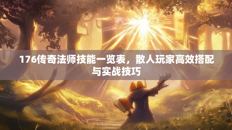 176传奇法师技能一览表,散人玩家高效搭配与实战技巧