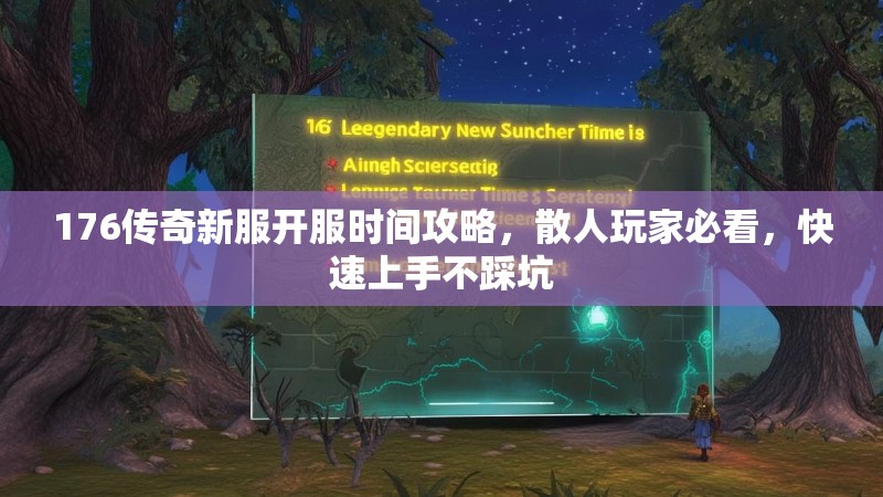 176传奇新服开服时间攻略,散人玩家必看,快速上手不踩坑