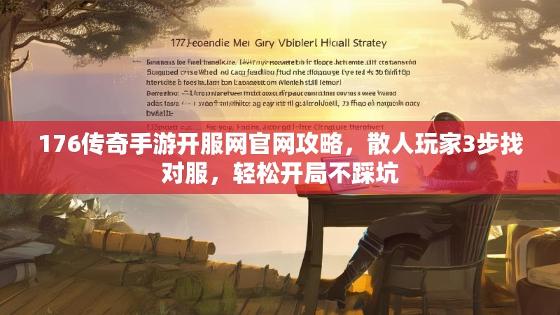 176传奇手游开服网官网攻略,散人玩家3步找对服,轻松开局不踩坑