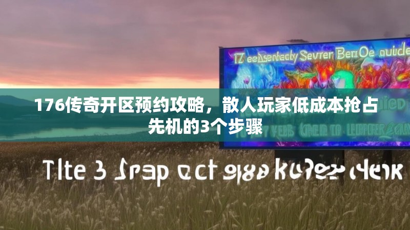 176传奇开区预约攻略,散人玩家低成本抢占先机的3个步骤