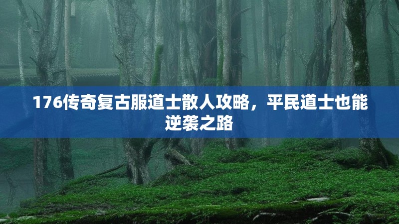 176传奇复古服道士散人攻略，平民道士也能逆袭之路