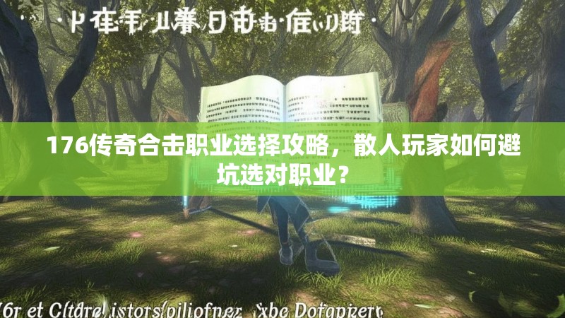 176传奇合击职业选择攻略,散人玩家如何避坑选对职业?