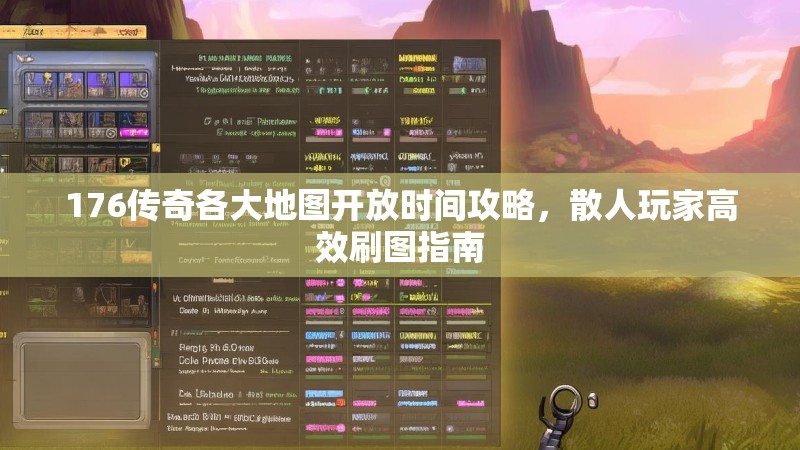 176传奇各大地图开放时间攻略,散人玩家高效刷图指南