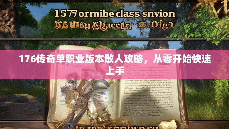 176传奇单职业版本散人攻略，从零开始快速上手