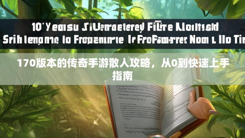 170版本的传奇手游散人攻略，从0到快速上手指南