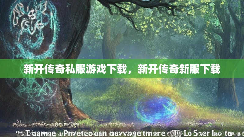新开传奇私服游戏下载,新开传奇新服下载